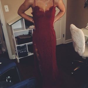 Fame and Partners Red Lace Dress